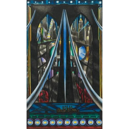 Joseph Stella The Brooklyn Bridge Art Film Print Silk Poster Home Wall Decor 24x36inch