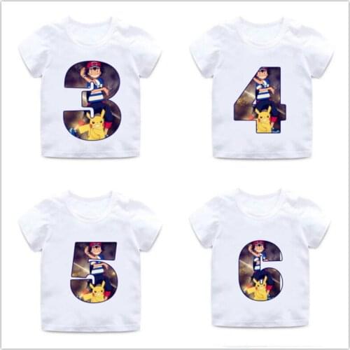 Pokemon Pikachu Boys T Shirt Kids3D Print Cartoon T-Shirt Funny for Boy Girls Child T-Shirt Children Clothes Tops Baby Tshirts