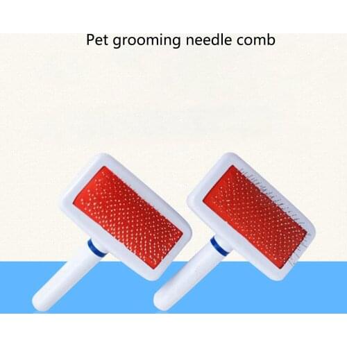 Pet Grooming Needle Comb Stainless Steel Cleaning Small White Air Bag Hair Removal Comb Cat And Dog Supplies