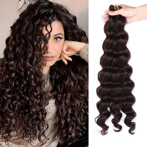 Belle Show Deep Wave Hair 20 Inch Synthetic Crochet Braids Black Brown Bug Blonde Color 80g/Pack Ombre Braiding Hair Extensions