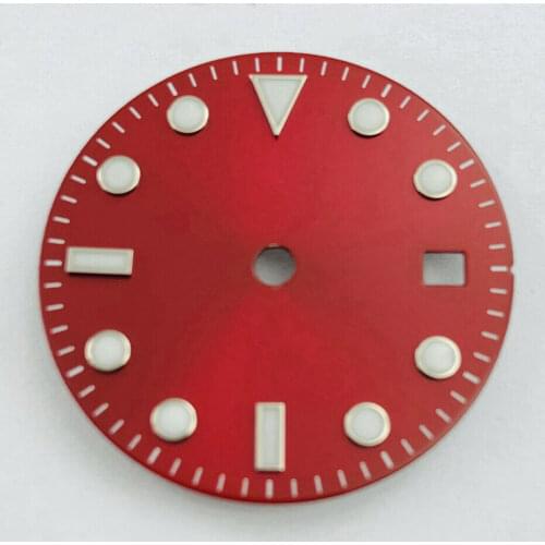 28.5mm Red Dial fit DG2813 MIYOTA 8215 NH35A NH36A Movement