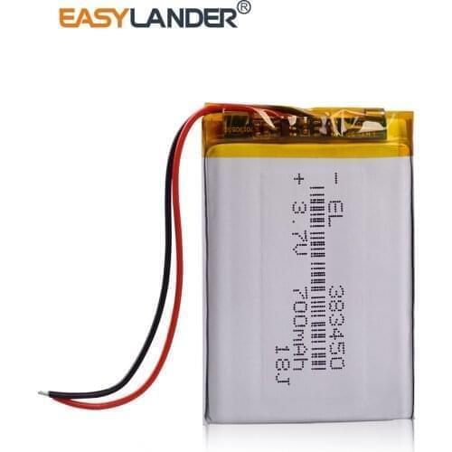 403450 3.7V 750mAH 383450 PLIB polymer lithium ion / Li-ion battery for GPS mp3 mp4 mp5 dvd DVR video recorder navigator