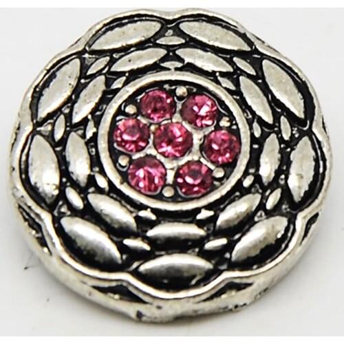 Pink Color Metal Snap Button Jewelry For Making Fashion Jewelry