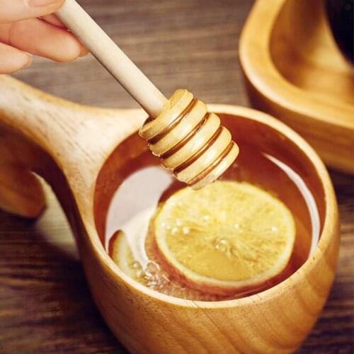 Mini Bee Honey Dipper Sticks Dip Server Drizzler Honey Jar Dispenser Drizzled Milk Tea Muddler Stirrer Stirring Rod Spoon