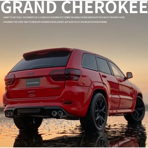 1:32 JEEP Grand Cherokee Alloy Car Model Diecast Metal Toy Off-Road Vehicles Model Simulation Sound and Light Childrens Toy Gift