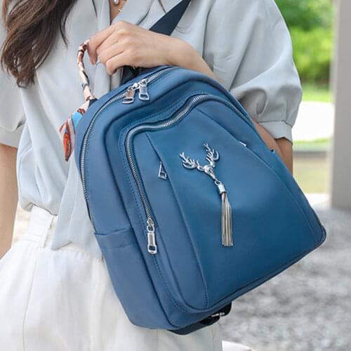 Fashion Tassels Backpack for Women Waterproof Oxford Travel Rucksack Casual Ladies Bagpacks Female Anti Theft Backpacks Mochila