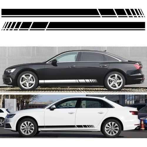 2pcsCar Stickers Auto Side Stripe DIY Decals for Mercedes Benz W205 W204 W203 C Class C180 C200 C300 C63 Coupe C43 Car Accessori