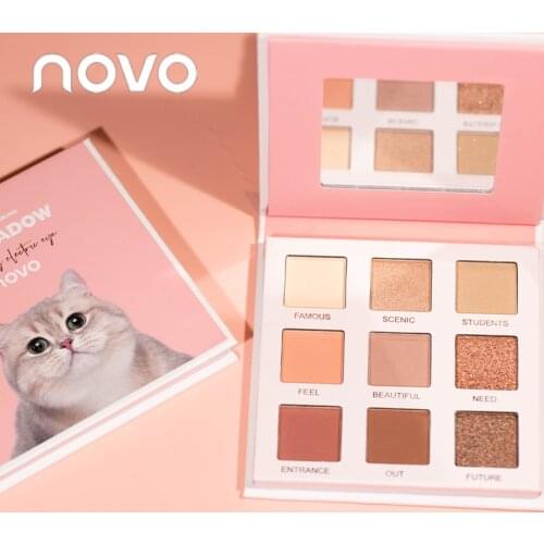 Glitter Eyeshadows Palette 9 Colors Pigment Eyeshadow Loose Powder Eye Makeup Cute Animal Eyeshadow Cosmetics TSLM1
