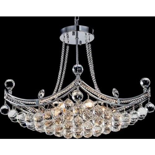 Silver Simple Living Room Lamp Bedroom Lighting Golden Crystal Chandelier Modern Individuality Restaurant Lighting led lighting