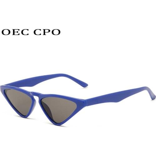 OEC CPO Sexy Cat eye Sunglasses Women Unique Vintage Triangle Ladies Sun Glasses For Female Shades Retro Eyewear Oculos De Sol