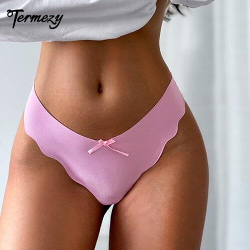 TERMEZY Women Panties G-String Sexy Lingerie Seamless Briefs Female T-Back Low-Rise Thong Comfort Intimates Underwear