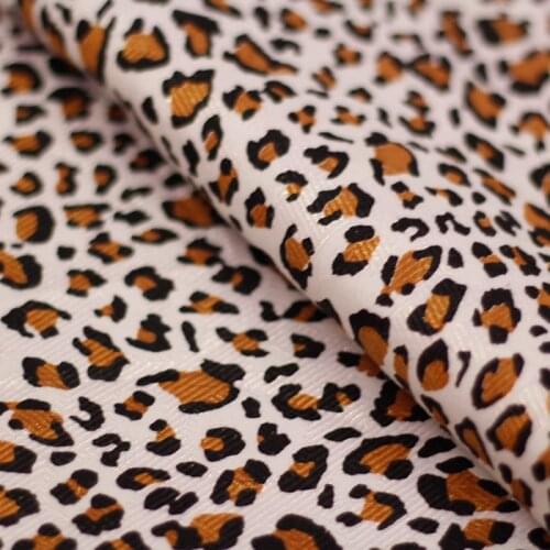 Fashion jacquard fabric 145cm wide Leopard jacquard cotton fabric fashion fabric small suit jacket dress brocade high-grade