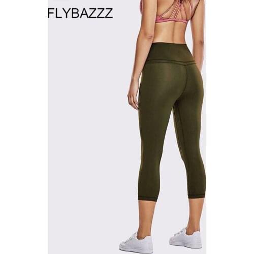 Fitness Yoga Female Tights Quick Dry Gym Pockets Sports Running Capris Yoga Leggings Women High Elasticity Sports Cropped Pants