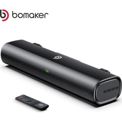 BOMAKER TV Soundbar Build-in Subwoofer 50W Power Dual Speakers Bluetooth 5.0 AUX Wired And Wireless Home Surround Stereo Speaker