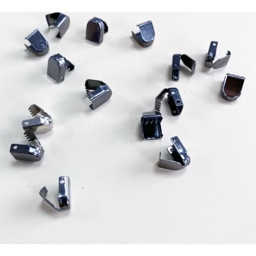 10 pieces cord lock Cove Clasps Cord End Caps String Ribbon Leather Clip Tip Fold Crimp Bead Connectors Making DIY Supplies