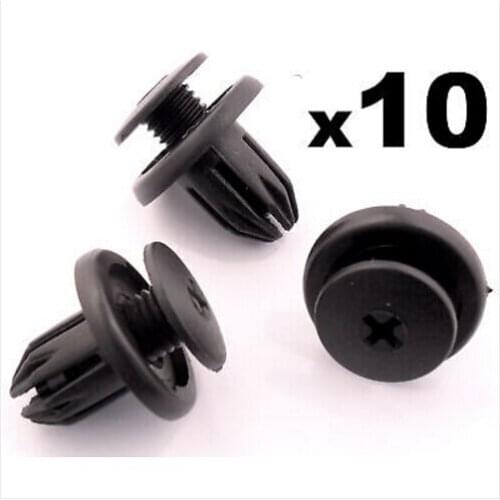 10x For Honda Bumper, Grille, Sideskirt, Undertray etc Plastic Trim Panel Clips