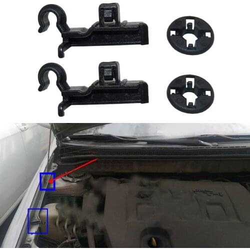 2Set Car Hood Prop Rod Clips Grommet Plastic Bonnet Stay Holder For Toyota Prop Rod Clip