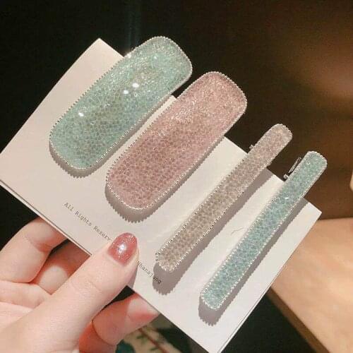 2021 New Fashion 1PCS/Set Diamond Geometric Hair Clips For Women Girls Headband Sweet Hairpins Barrettes Hair Accessories Set