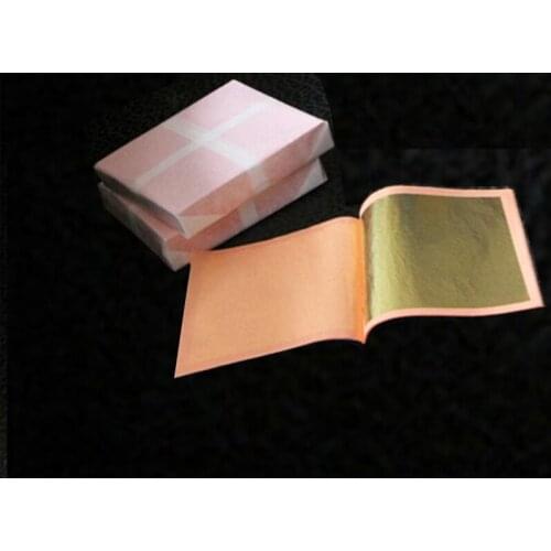 30pcs/Lot 24K Gold Foil 98% Pure Gold Leaf Sheets DIY Craft Gilding Paper for Food Furniture Scrapbook Decoration 80*80mm
