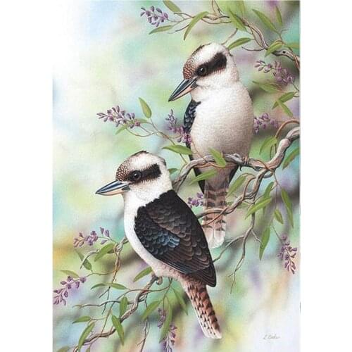 5D diamond painting full diamond two birds round diamond mosaic pattern home decoration DIY handmade