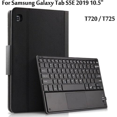 Wireless Bluetooth Keyboard Case For Samsung Galaxy Tab S5E 2019 Case 10.5'' T720 T725 Tablet Case Leather Stand Funda Cover