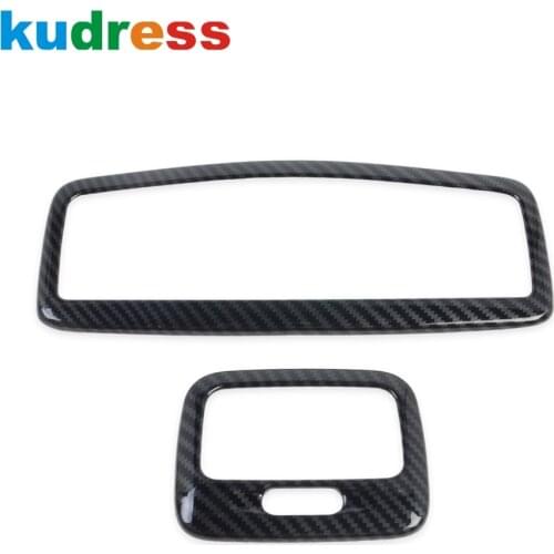 For Mitsubishi RVR/ASX/Outlander Sport ES 2013-2021 Carbon Fiber Reading Light Lamp Cover Trim Frame Car Interior Accessories