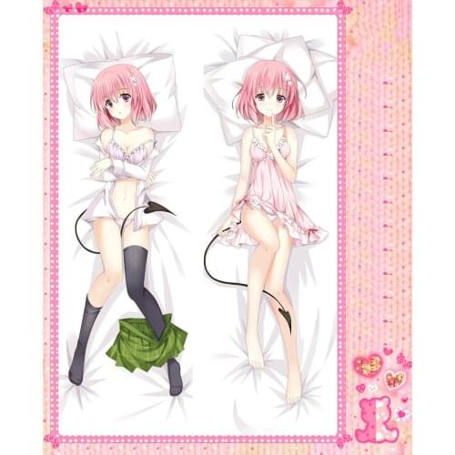 Anime Cartoon To Love Double Bolster Hugging Pillow Case Cover Pillowcase Peach Skin 2 Way / WT No.64007