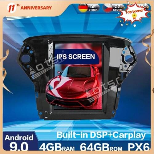 For Mondeo 2010+ Android Multimedia Tesla Vertical Screen For Ford MK4 4+64GB Car Radio Player Auto GPS Navigation DSP carplay