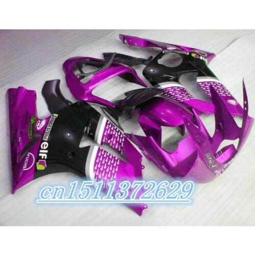 Dor-Purple black For KAWASAKI 03 04 NINJA ZX-6R ZX636 ZX-636 ZX6R 2003 2004 ZX 6R Purple 636 03 04 body Fairings D