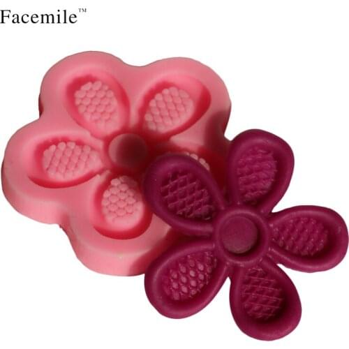 Facemile Five Leaf Flowers Design Fondant Cake Molds Chocolate Mold Kitchen Making Pastry Decorating Gift 50-260