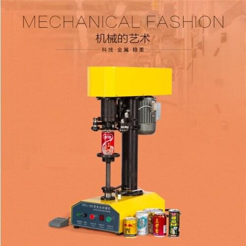 TDFJ-160 Electric PET zip-top ring-pull pop top can meatal cap sealing capping machine aluminum tin cans food jar capper