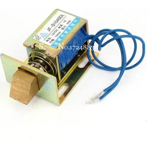 JF-S1040DL DC12V 1A Force 25N travel 10mm Lock Type Linear Solenoid Electromagnet for automatic door of Safe box