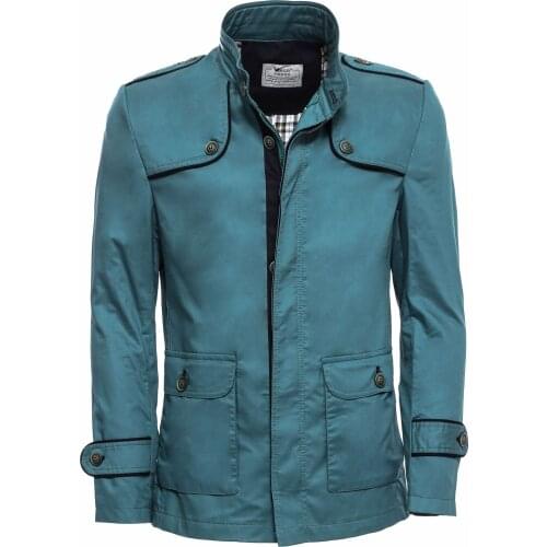 Collar Zippered Cotton Trenchcoat