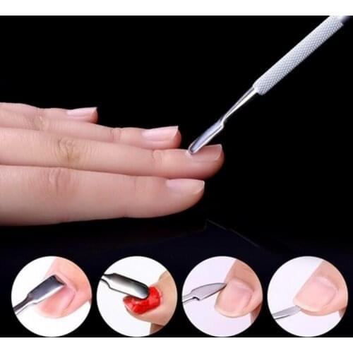 Cuticle Pusher Cutter Nail Peeler Scraper Professional Stainless Steel Remover Pedicure Manicure Tools for Fingernails Toenails