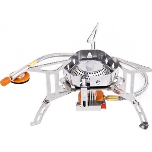 NEW-Widesea Camping Windproof Portable Backpacking Stoves with Piezo Ignition Lightweight Gas Burner for Outdoor