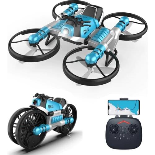 Mini drone 2.4G remote control deformation motorcycle folding rc Helicopter four-axis aircraft rc toys Quadcopter Christmas gift