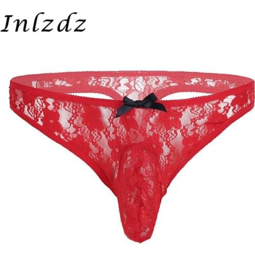 Sissy Mens Panties G-String Thongs Lingerie Gay Underwear Bikini Briefs Underwear with Closed Penis Sheath Underpants Panties