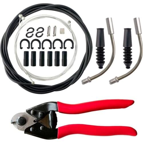 Bike Brake Cable Set Mountain Bike Brake Accessories Housing Kit With Bike Mtb Cycling Brake Wire Cable Cutter Repair Tool Kit