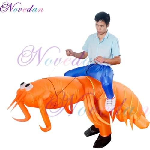 Inflatable Pippi Shrimp Costume Halloween Perform Festival Party Funny Anime Fancy Dress Inflatable Costume For Adult 150-195cm