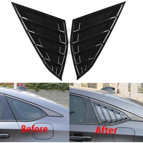 Quarter Rear Side Window Louvers Spoiler Cover Fits For Honda Accord 2018 ABS Car Accessories Set