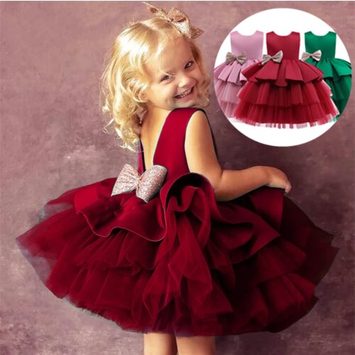 Girls 1 2 3 4 5 Year Princess Dress Toddler Baby Kids Sequin Wedding Birthday Tutu Prom Children Elegant Party Communion Clothes