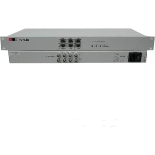 SVPE48 4E1 to 4ETH protocol converter AC power supply 75ohm or 120ohm FTTH device