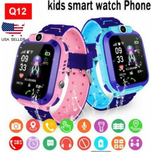 Q12 Kids Smart Watch GPS LBS Tracker Location Multifunction Wristwatch Camera Waterproof IOS Android Phone Children Gift