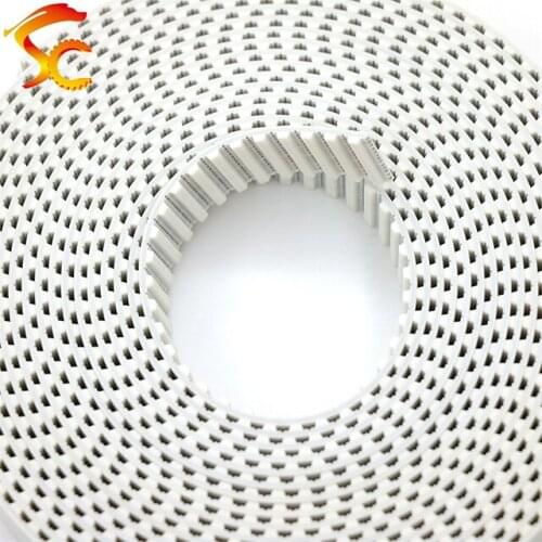 5meters T5 10MM PU open belt T5 timing belt width 10mm white Polyurethane with steel core