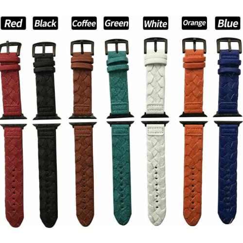 Genuine Leather iWatch Watch Band Strap for Apple Watch Series 4 3 2 44mm 42mm 40mm 38mm