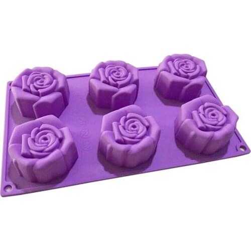 Roses Shaped Fondant Silicone Rubber Moulds For Mastic Confectionery Accessories Chocolate Cake Decoration Tools