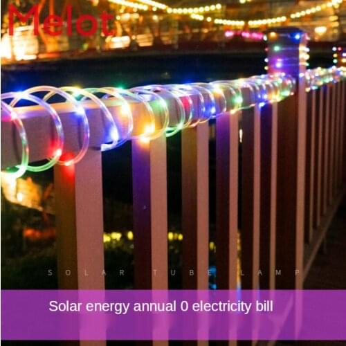 Solar Colored Lights with Outdoor Waterproof Light Bar Courtyard Balcony Layout Garden Decorative String Lights