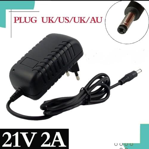 Special price 21V 2A Lithium Battery Charger Electric Screwdriver 18V 5Series 18650 Lithium Battery Wall Charger DC 5.5 * 2.1 MM