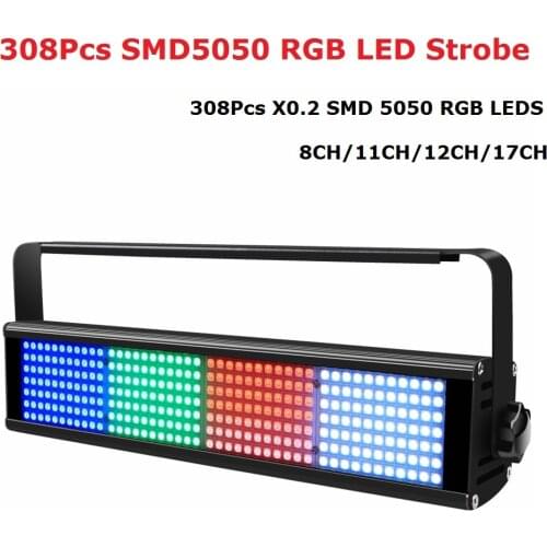 Stroboscope Running Horse Wall Wash Light 308X0.2W RGB LED Strobe Light DMX 512 LED Flashlight Christmas Decorations For Home Dj