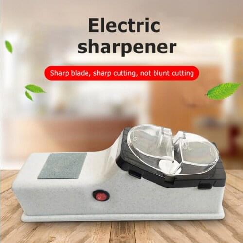 New USB Electric Knife Sharpener Kitchen Professional Rotary Stone Sharpener Automatic Fast Knife Scissor Sharpening Machine
